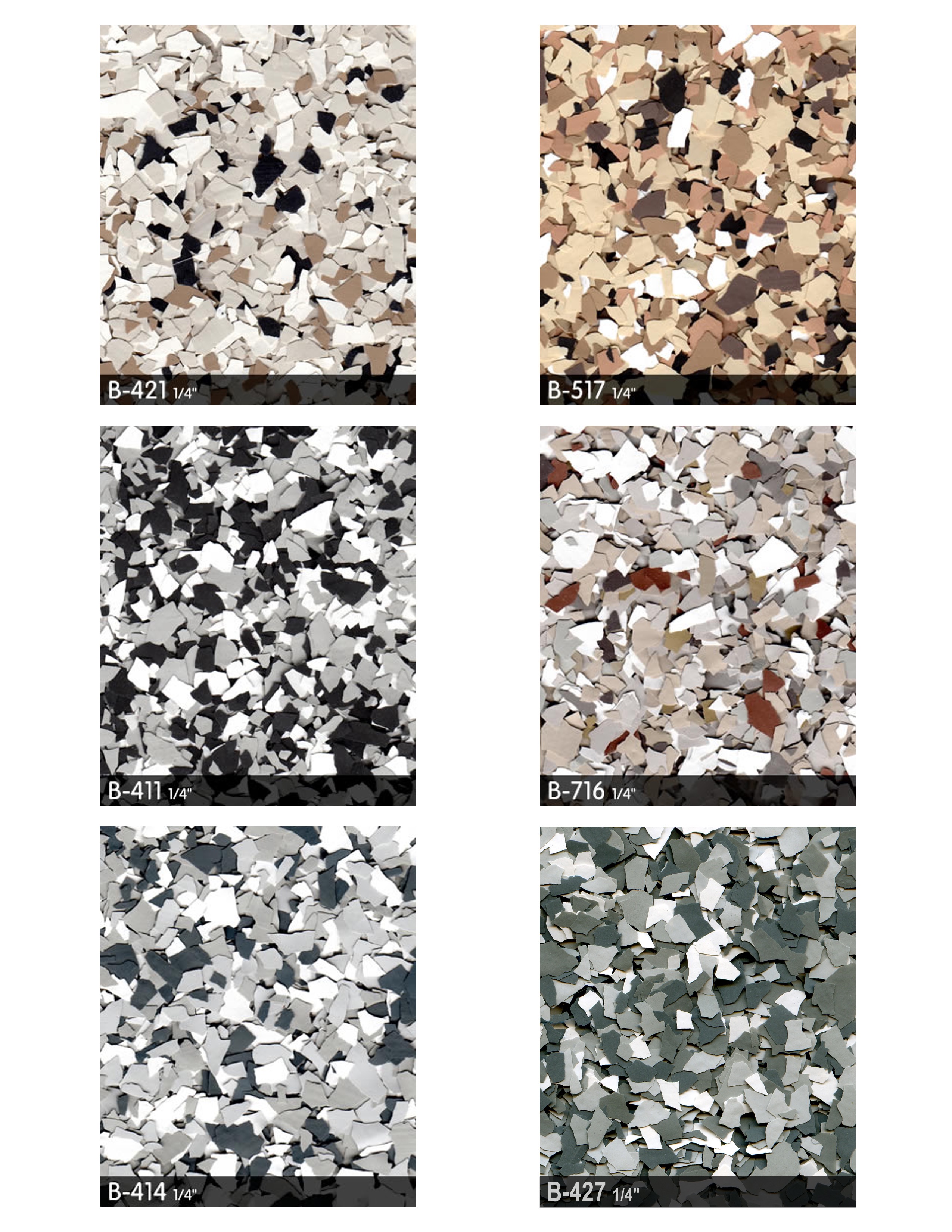 CustomCrete Epoxy Flake Floor Color Options